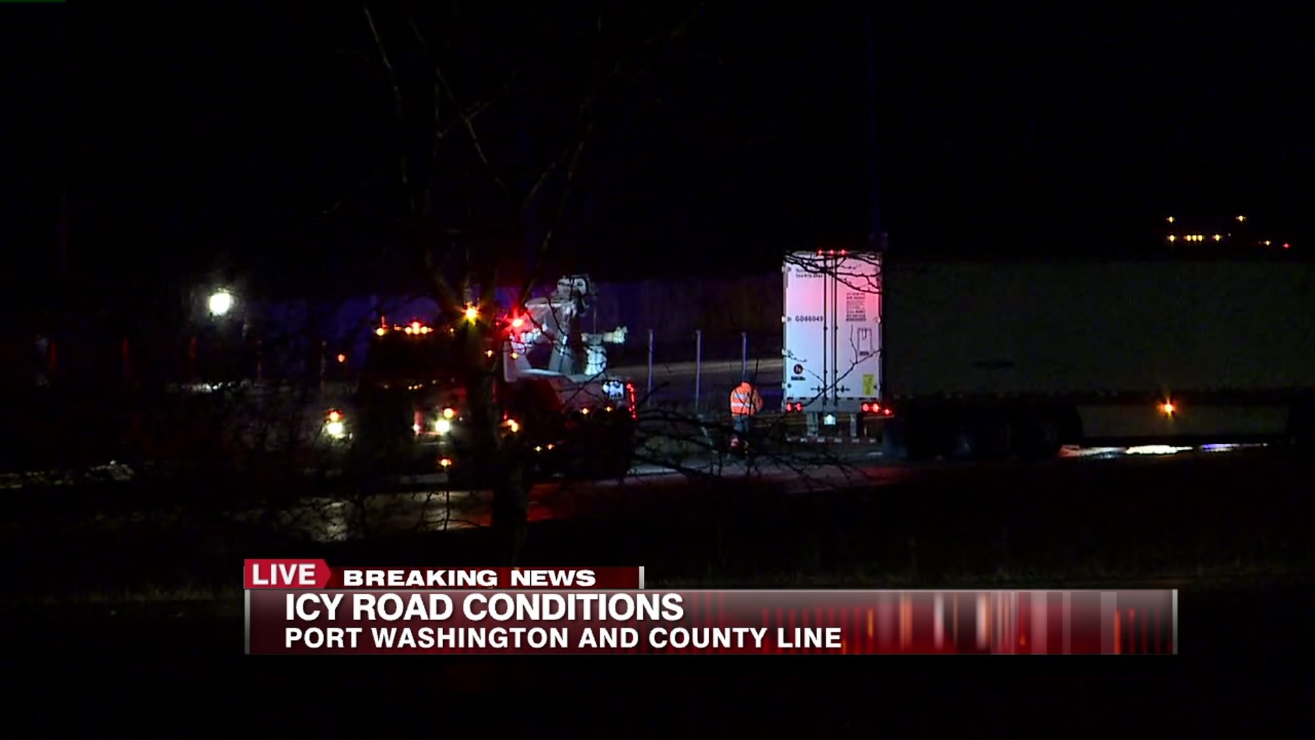 Icy road conditions