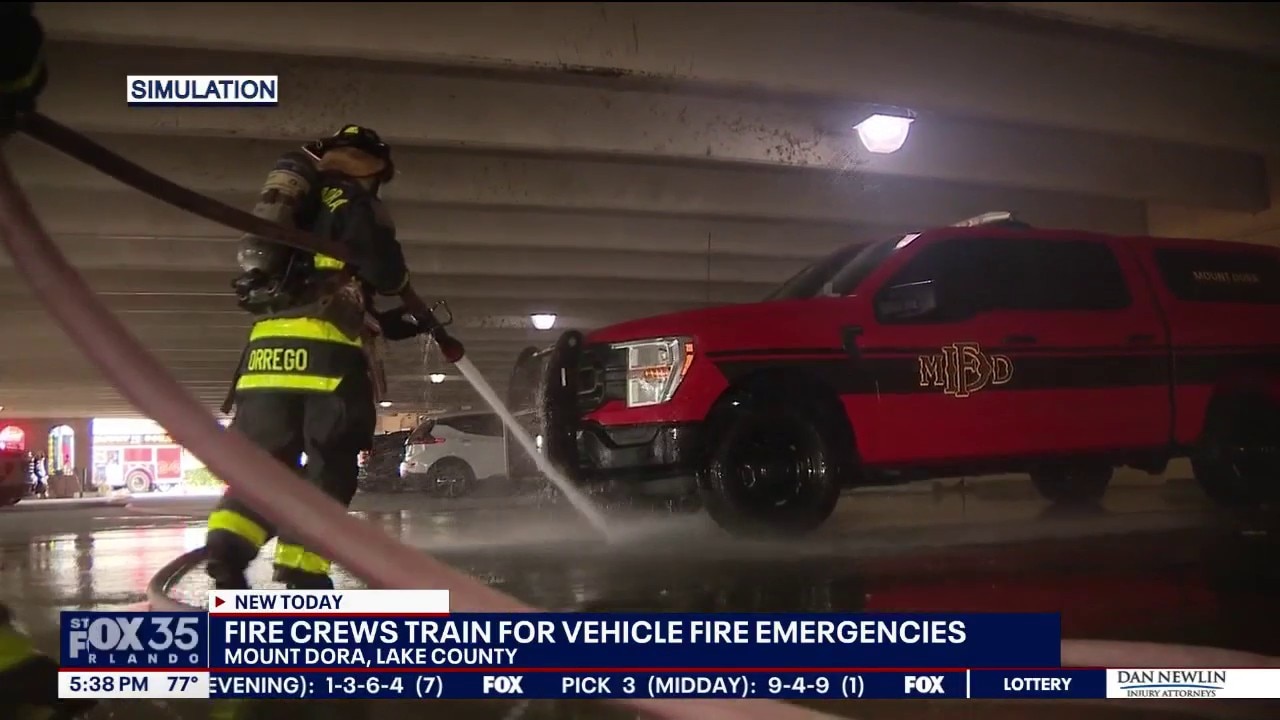 Mount Dora firefighters train for parking garage vehicle fires