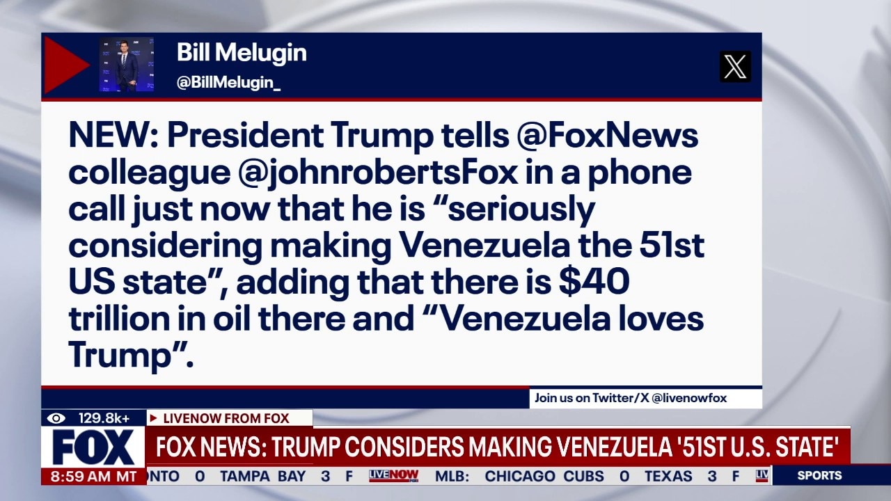 Trump considers making Venezuela '51st US state' 