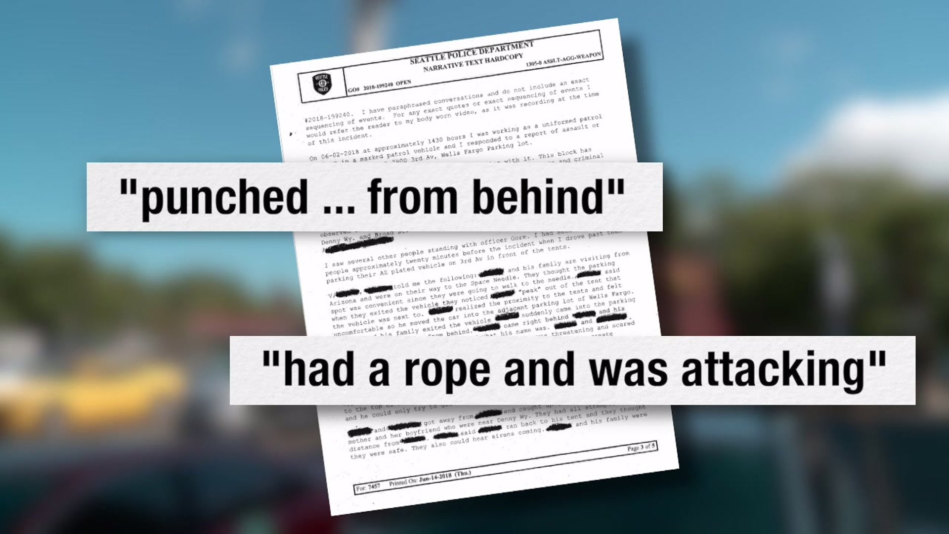 Homeless man attacks tourist near Space Needle