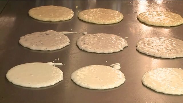 Carl celebrates National Pancake Day at The Original Pancake House