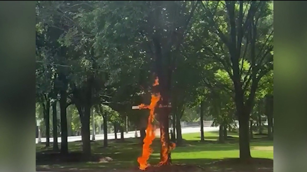CPD: Person of interest in custody after burning cross found in Grant Park