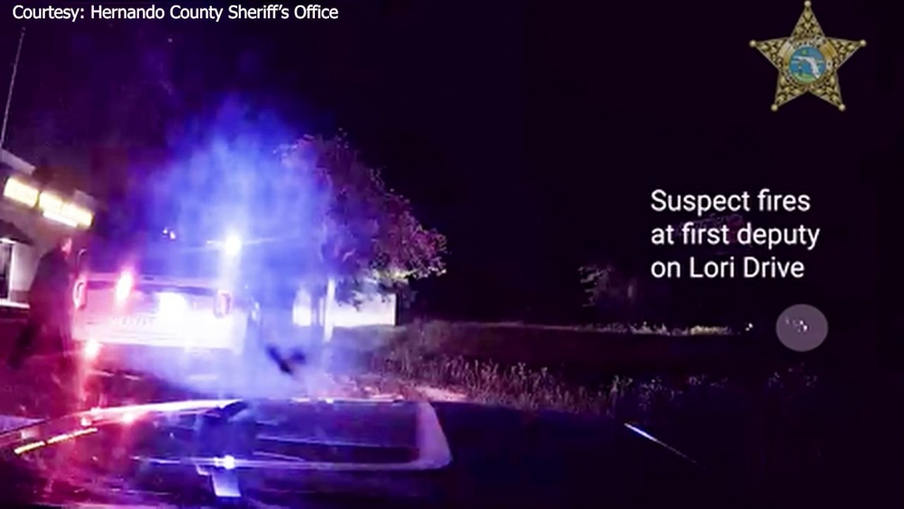 Dashcam shows Hernando deputies under fire