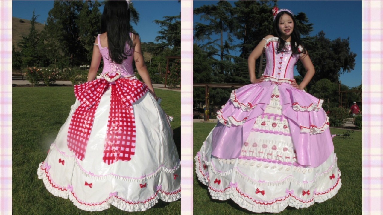 Union City student's viral duct tape prom dress process