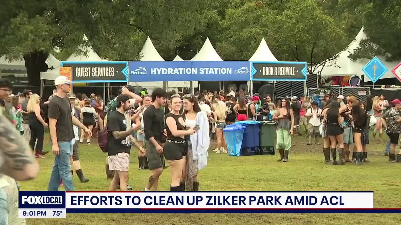 Volunteers help clean up Zilker Park amid ACL