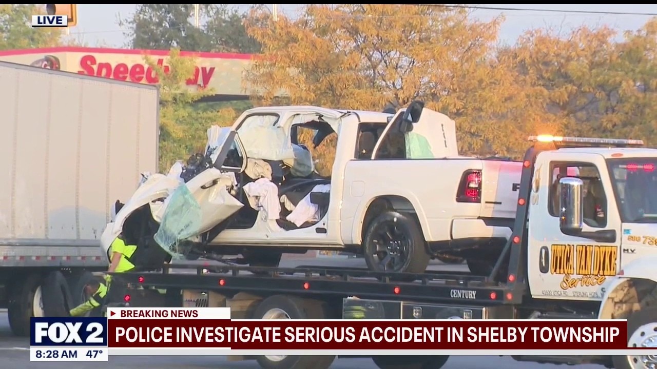 Police: Semi-truck broke down at intersection when pickup truck hit it