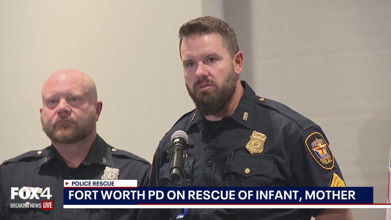 Fort Worth officers on rescuing pinned baby | FULL