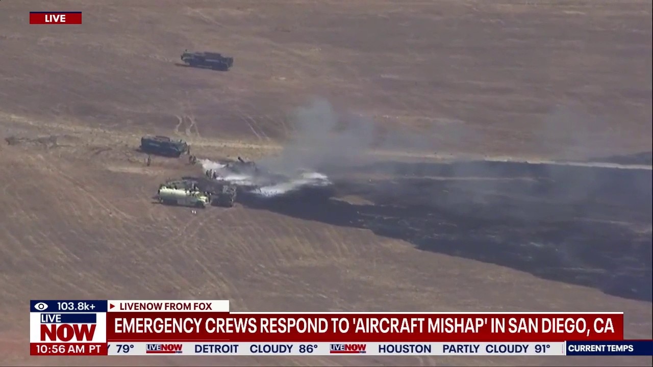Crews respond to 'aircraft mishap' at San Diego-area base