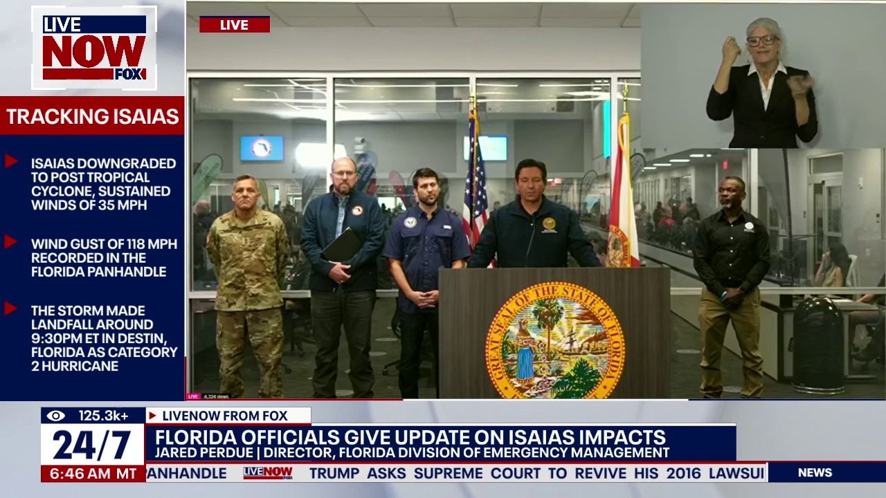 Hurricane Isaias: Desantis gives post-storm update