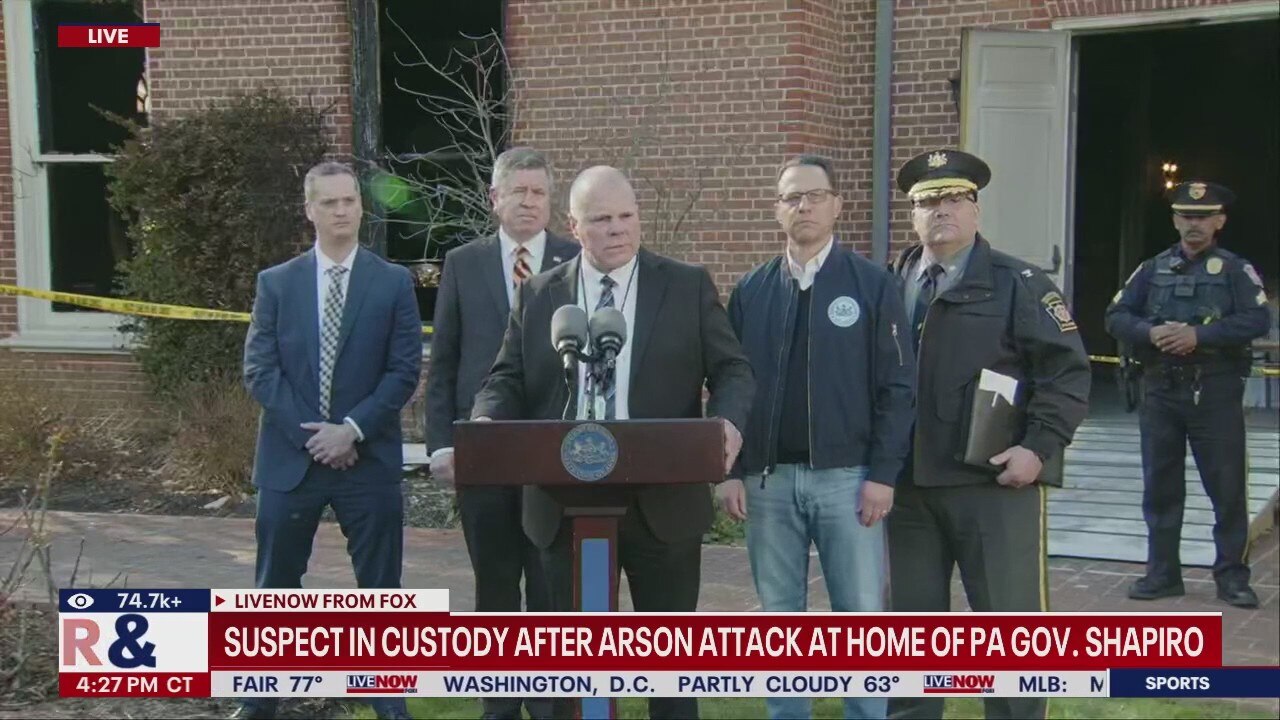 Suspect arrested after arson attack at Pennsylvania Governor's Mansion
