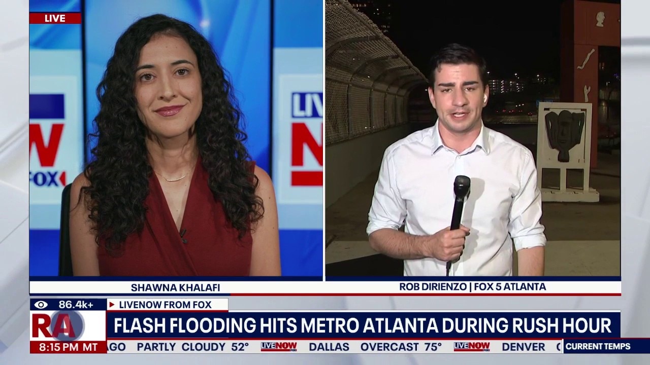 Cars stuck in Atlanta flash flooding after heavy rain