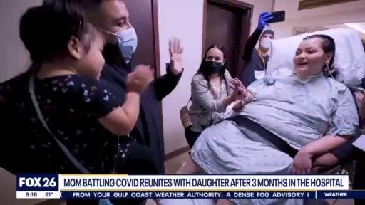 Mom battling COVID-19 reunites with daughter after 3 months