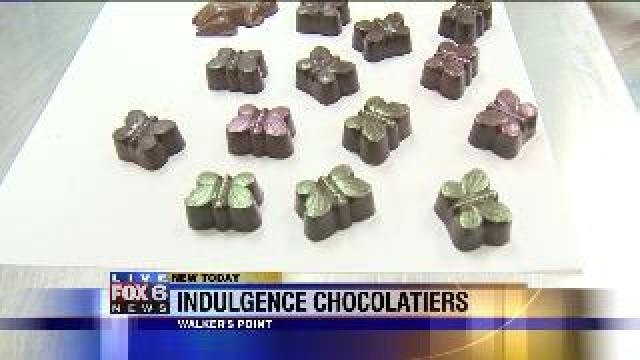 Laura helps make unique chocolate treats