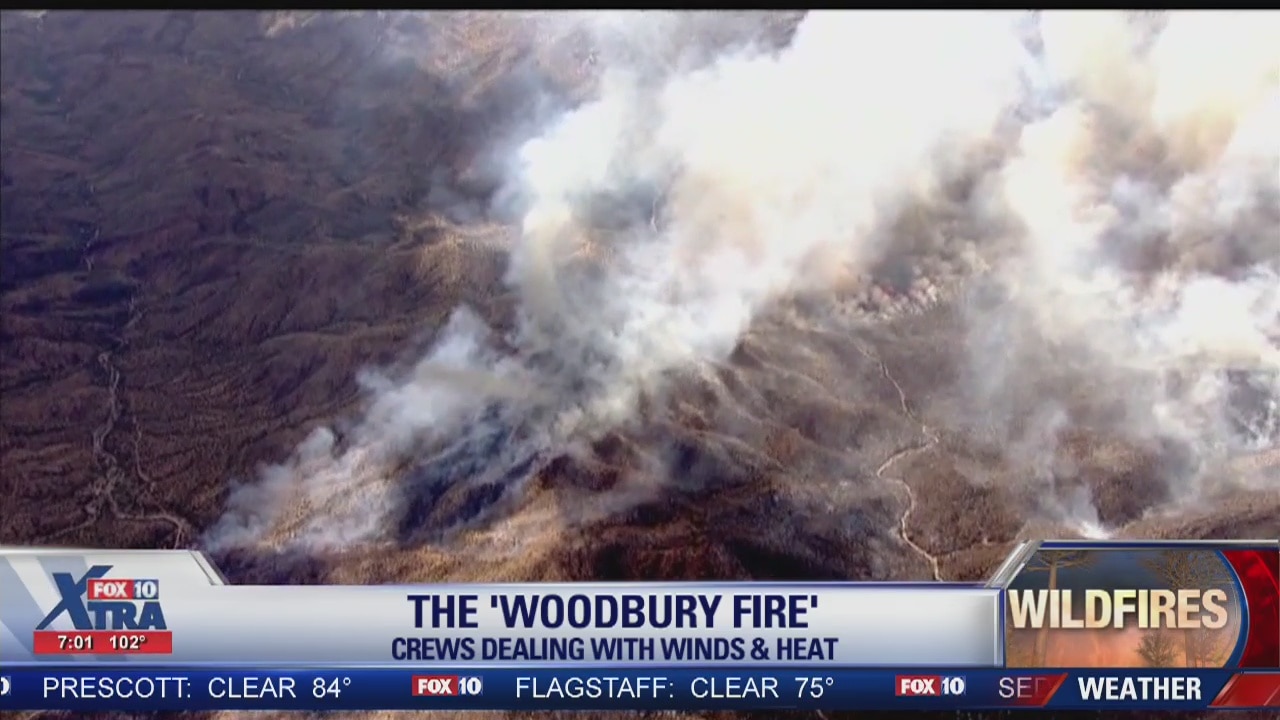Challenges for crews containing the Woodbury Fire