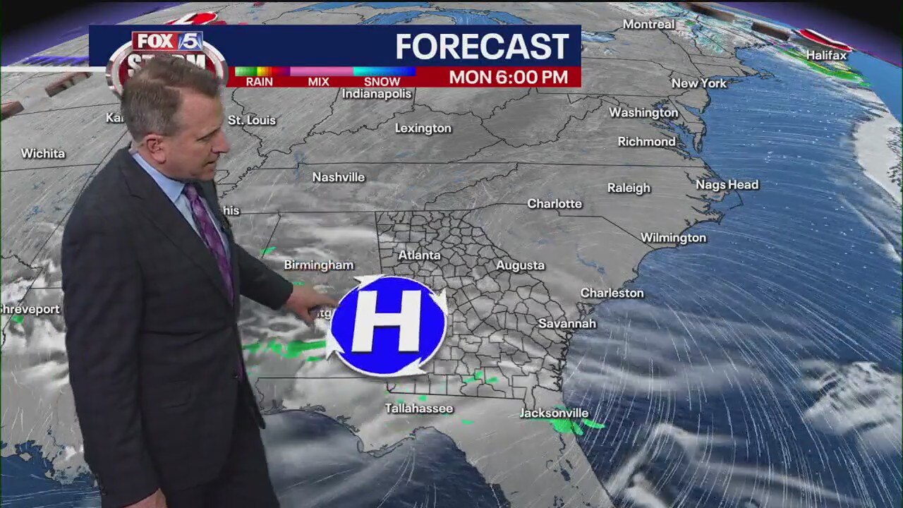 Monday afternoon forecast
