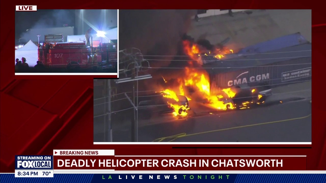 News helicopter crashes in Chatsworth