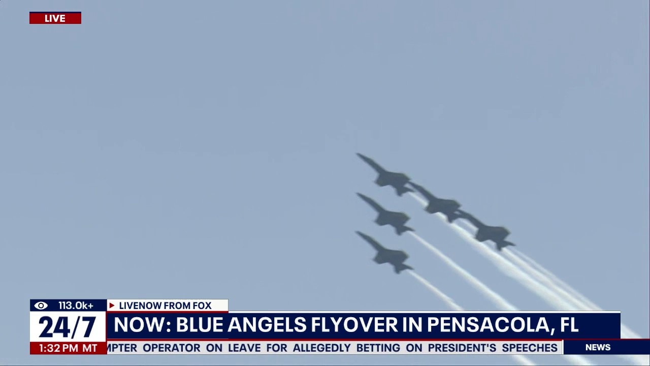 Blue Angels flyover in Pensacola, FL