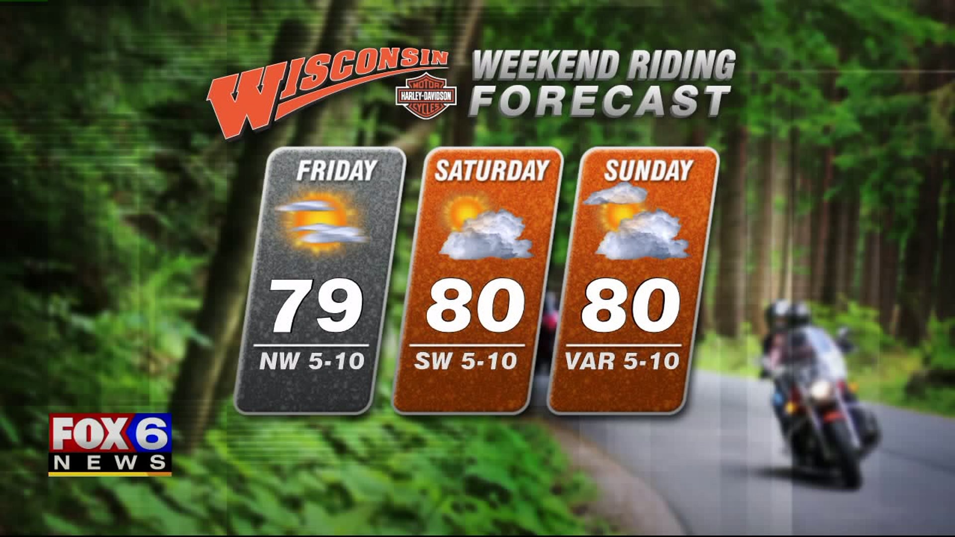 Riding Forecast for Aug. 9-11
