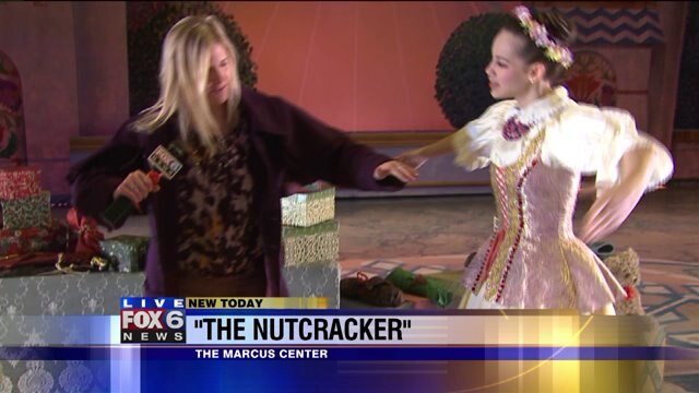Laura enjoys a magic trick, talks with cast members as she previews "The Nutcracker"