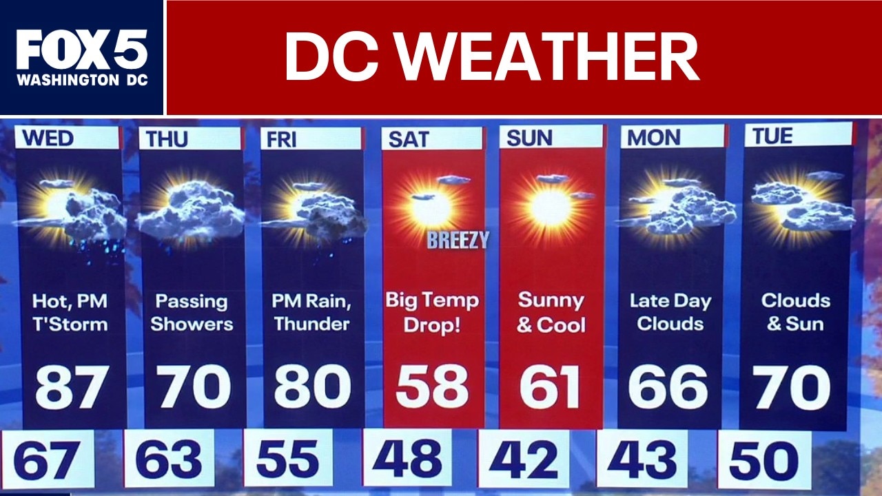 DC Weather: Record highs possible Wednesday
