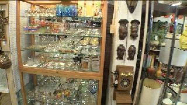 Tony hangs at Antiques on Second