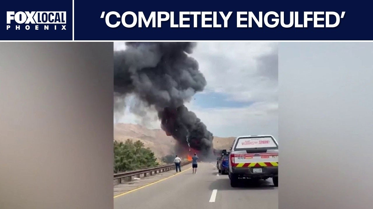 Man escapes burning RV on SR 87