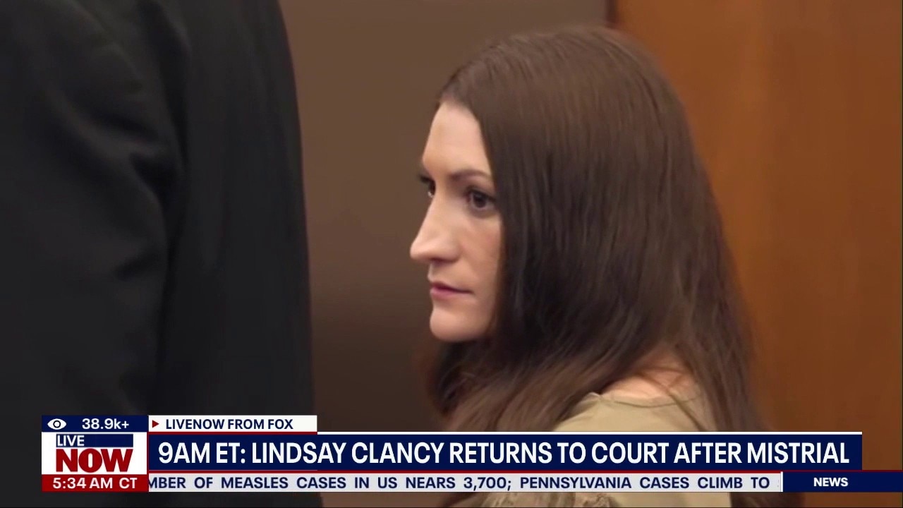 Lindsay Clancy returns to court after mistrial