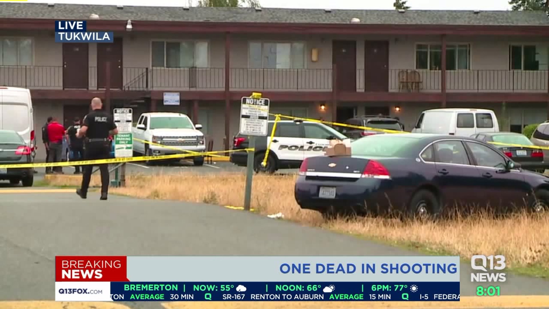 1 dead in shooting at Tukwila apartment complex