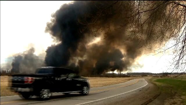 Was it sparked by a passing train? DNR officials investigate wildfire that burned for eight hours