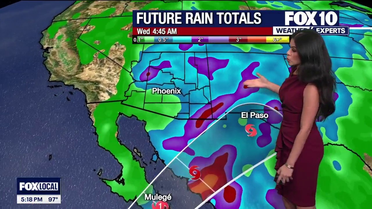 Tropical moisture brings widespread rain to Phoenix and high country