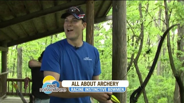 Chip practices his archery at Racine Instinctive Bowmen