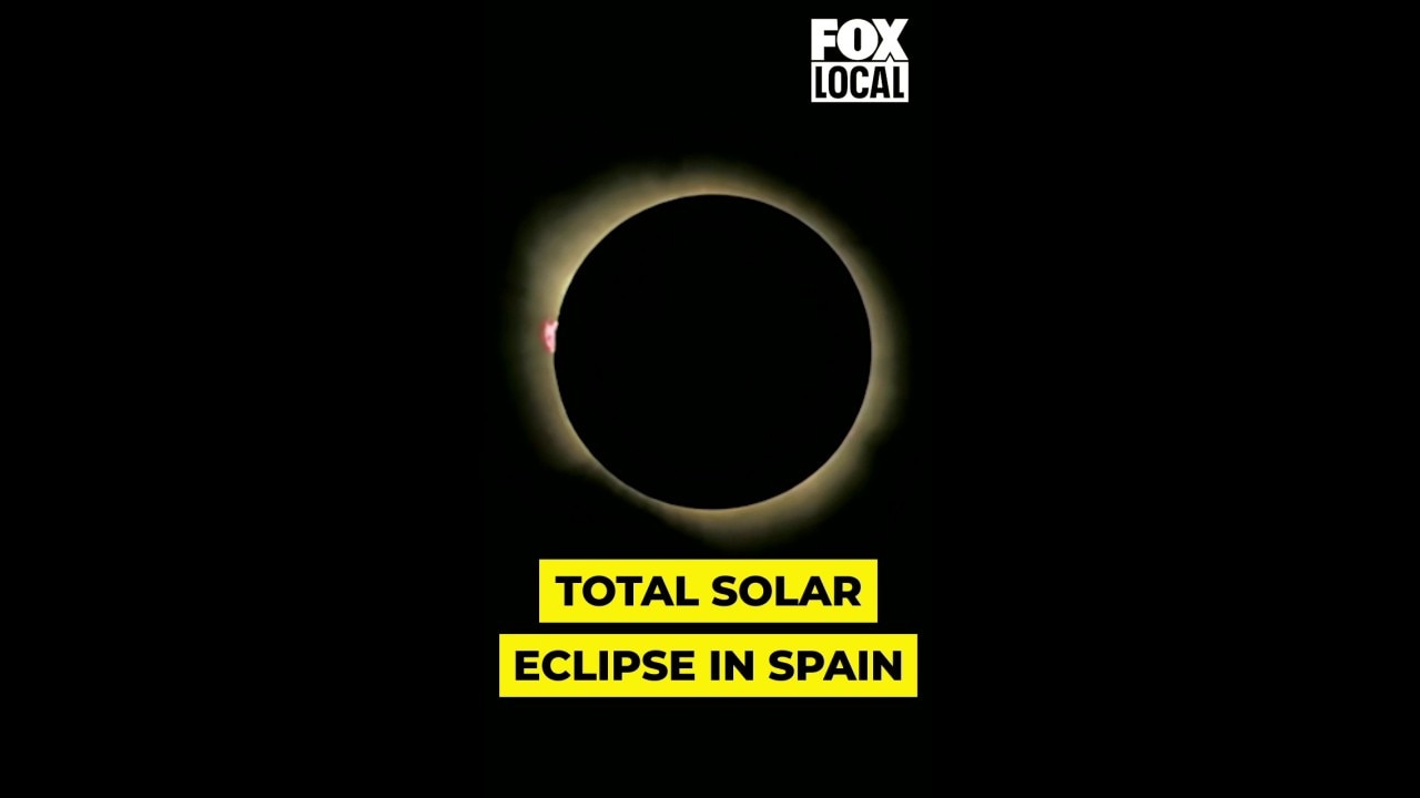 Solar eclipse reaches totality over Spain: See the video
