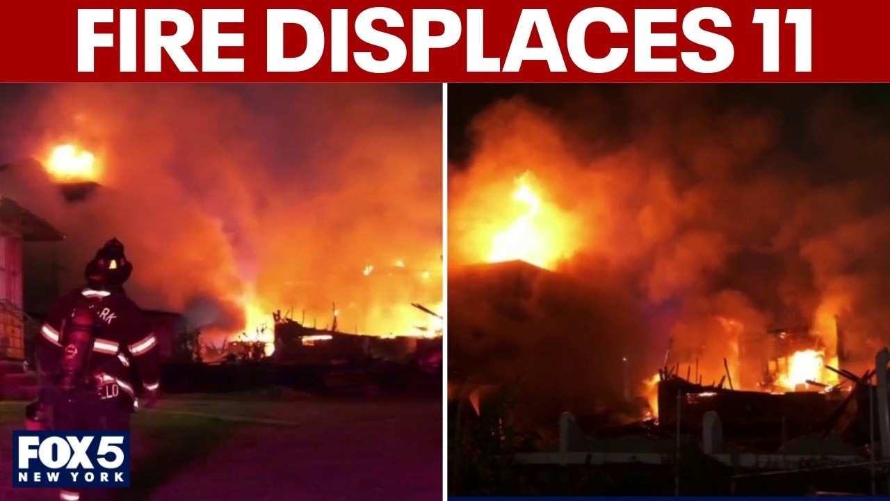 NJ fire displaces nearly a dozen people