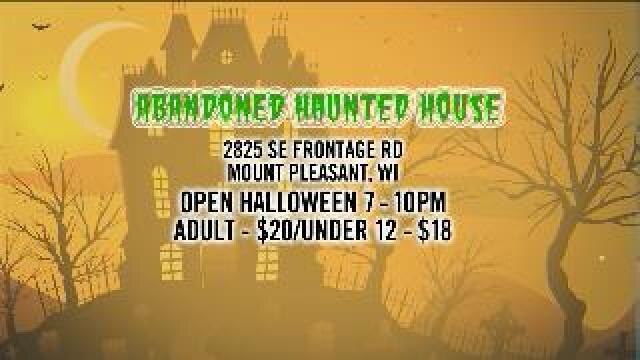 Laura gets a scare at the Abandoned Haunted House