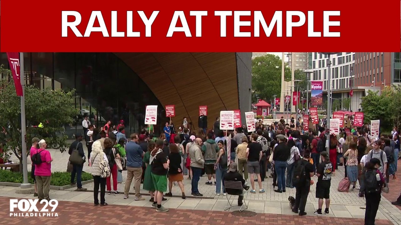 Temple Labor Coalition rallies at Board of Trustees meeting
