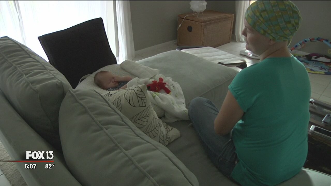 New mother fights leukemia