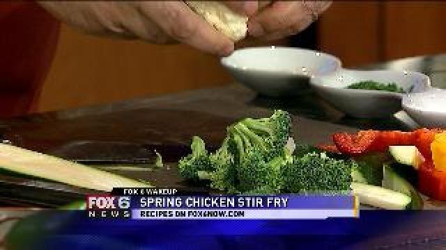 Chef Feker prepares spring chicken stir fry - part 1