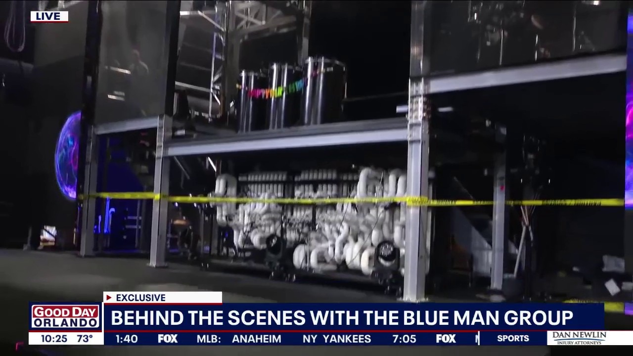 Behind the scenes with the Blue Man Group