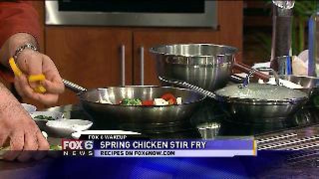 Chef Feker prepares spring chicken stir fry - part 2