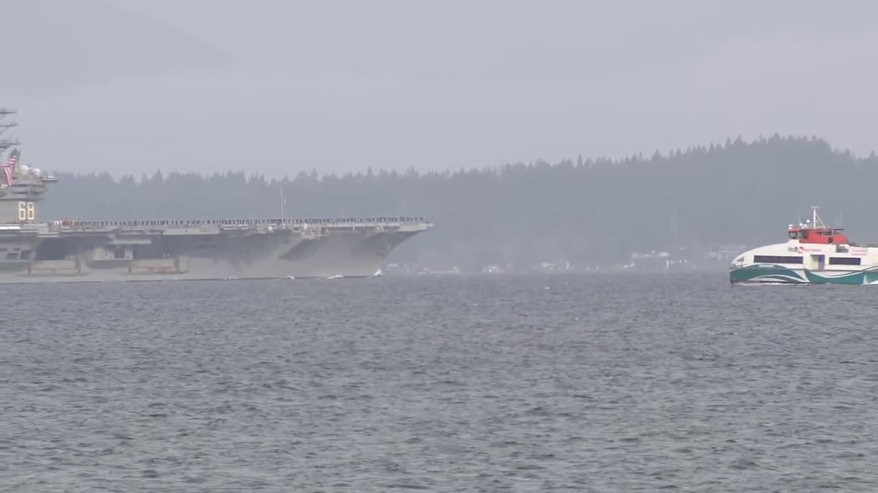 USS Nimitz leaves NAS Bremerton for deployment
