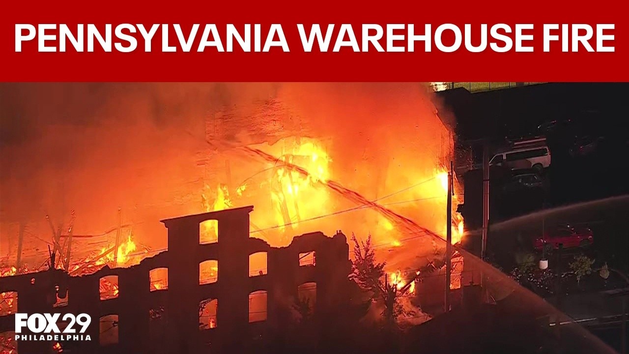 Massive fire destroys vacant warehouse in Allentown, forces evacuations