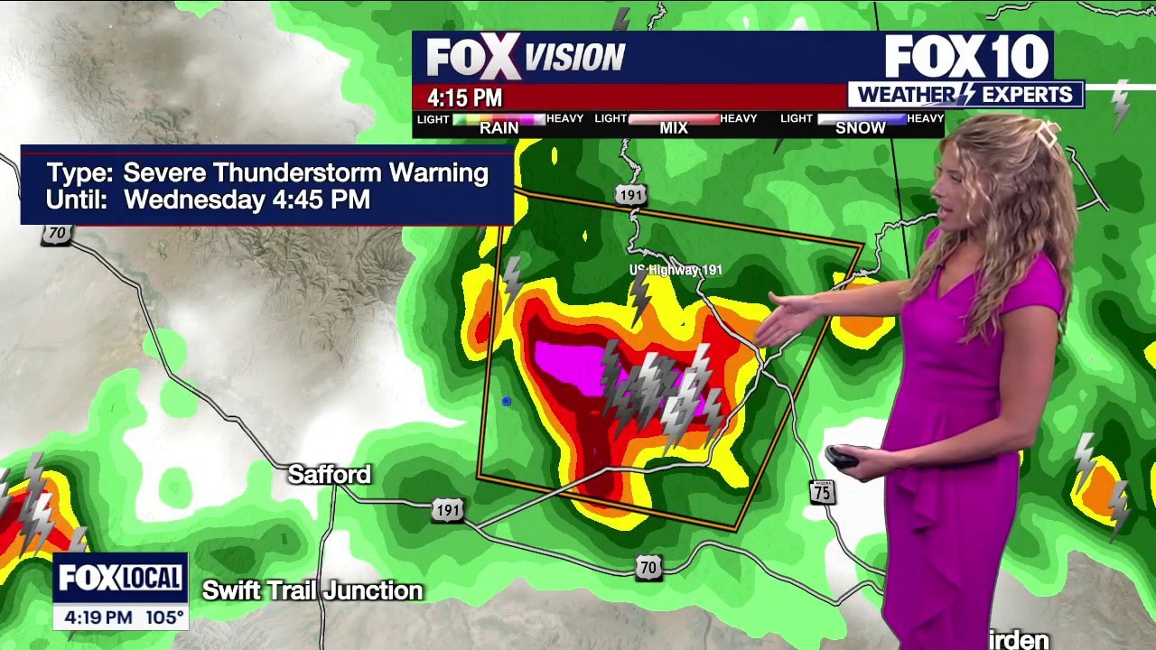Severe thunderstorms sweeping across Arizona
