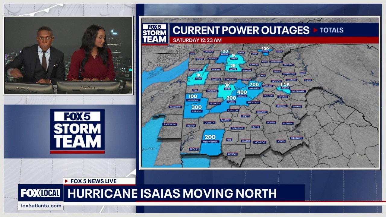 Power outages begin popping up around North Georgia