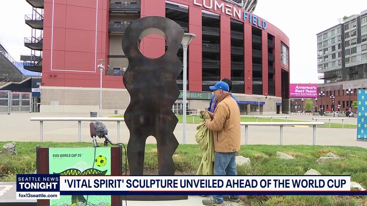 New Lumen Field sculpture unveiled ahead of FIFA World Cup