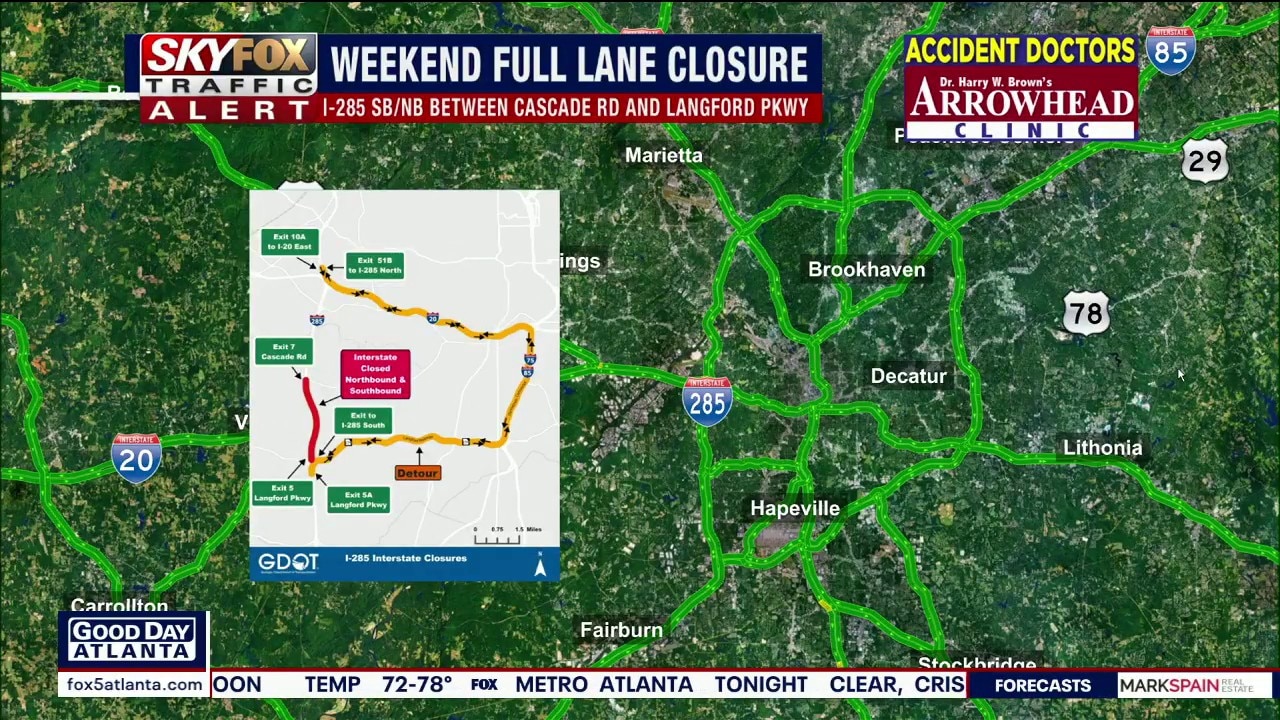 This weekend's full lane closure | What to know