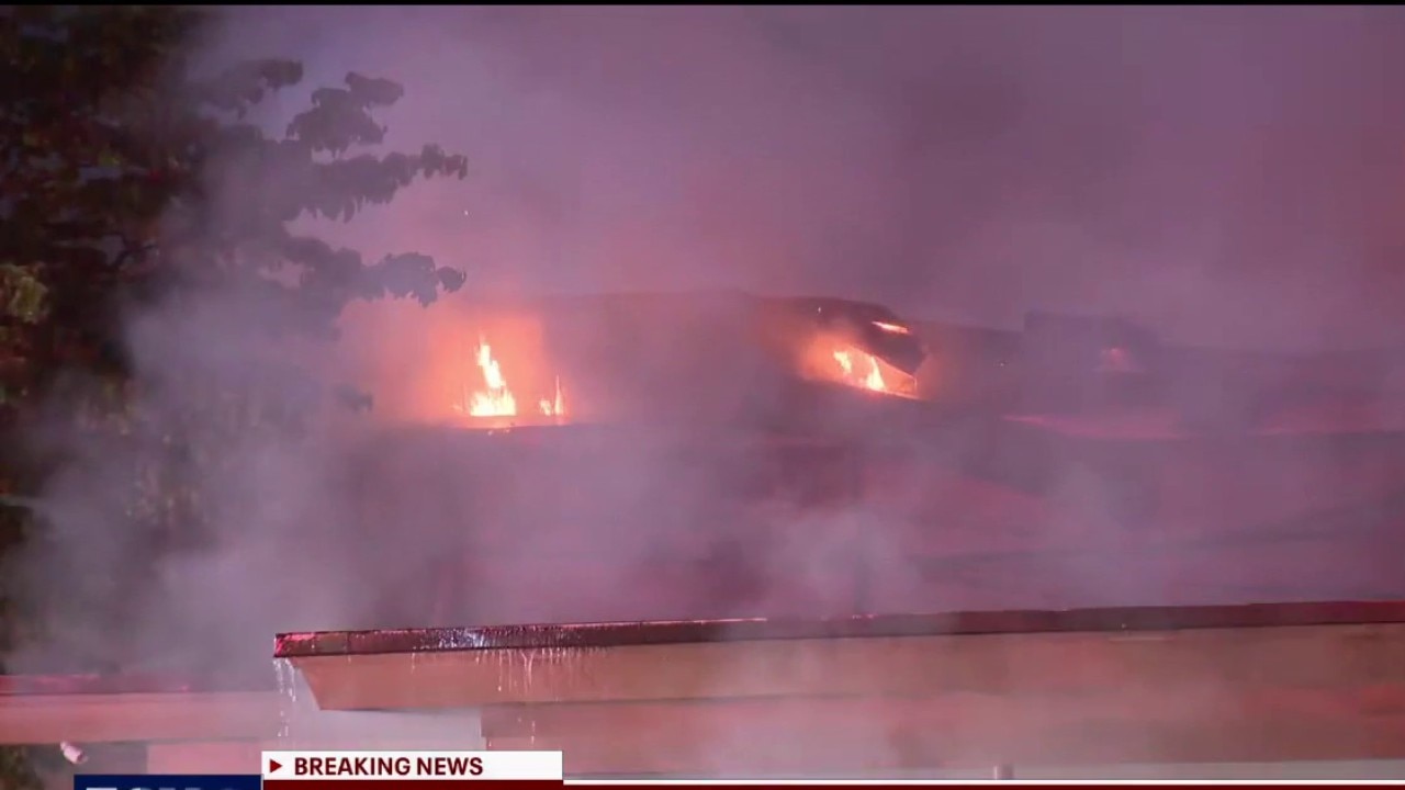 Fire crews battle early morning Troy church fire