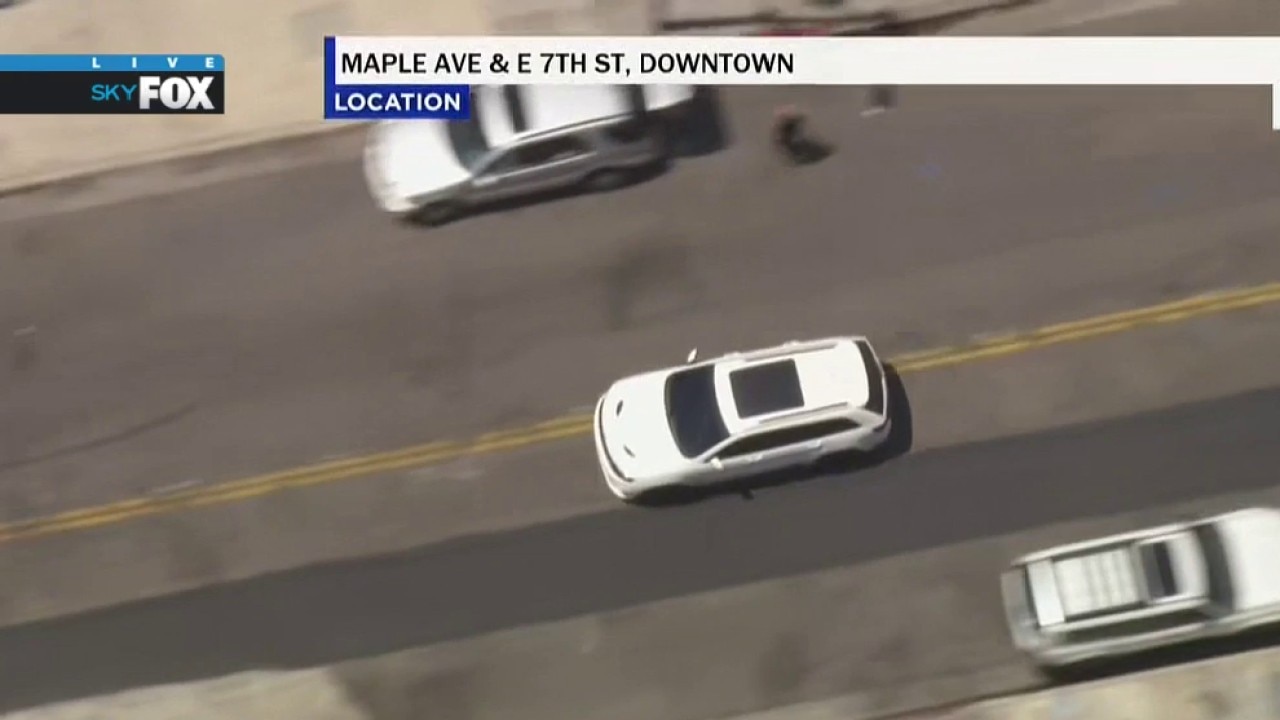 Pursuit underway of robbery suspect in LA