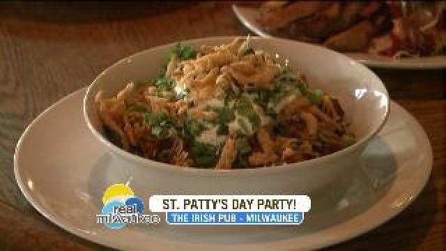 Chip checks out food at The Irish Pub
