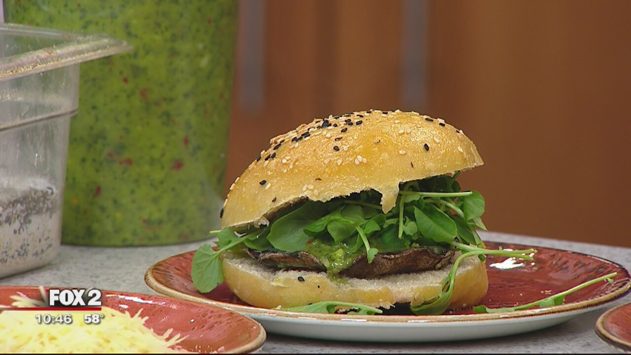 Rock City Eatery's smoked portobello mushroom burger