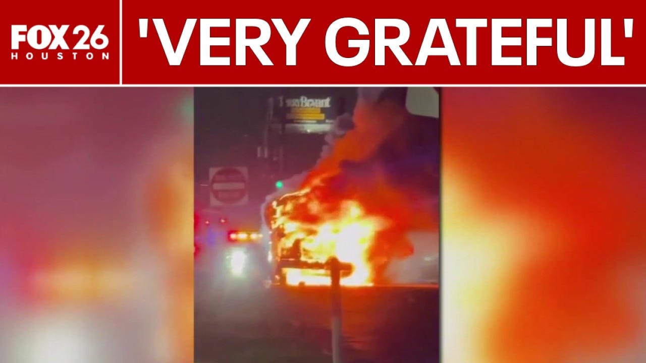 Occupied school bus catches fire; football team evacuated